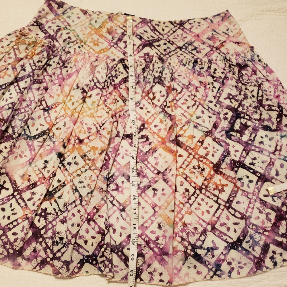 Gap batik midi skirt, purple, white, galaxy, tie dye,